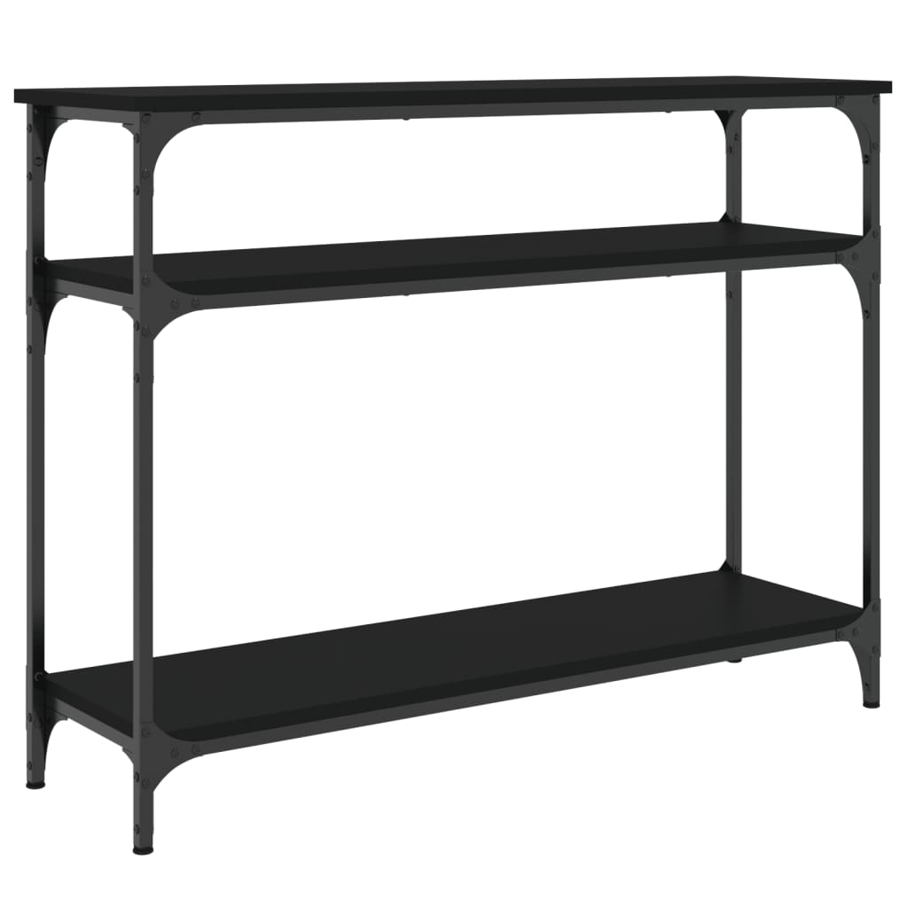 vidaXL Mesa consola madera de ingeniería negra 100x29x75 cm