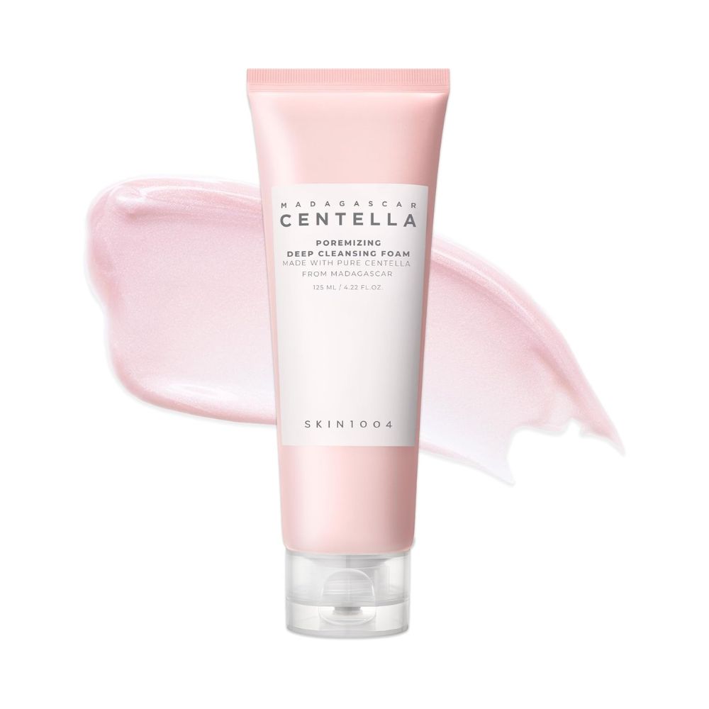 SKIN1004 Madagascar Centella Poremizing Deep Cleansing Foam 125 ml | Limpiadora facial espumosa con centella y sal rosa del Himalaya para poros y exceso de sebo