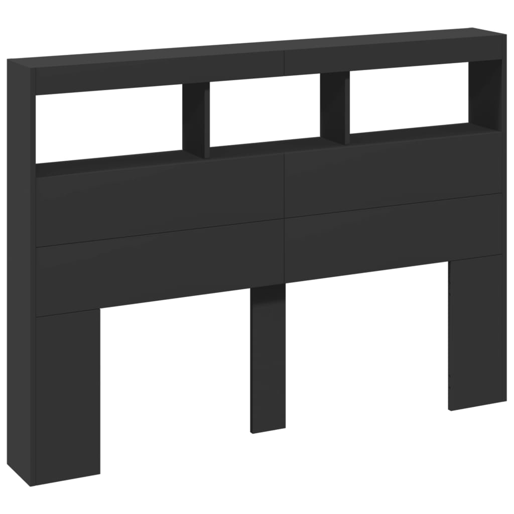 vidaXL Cabecero de cama con luz LED 140x17x102 cm