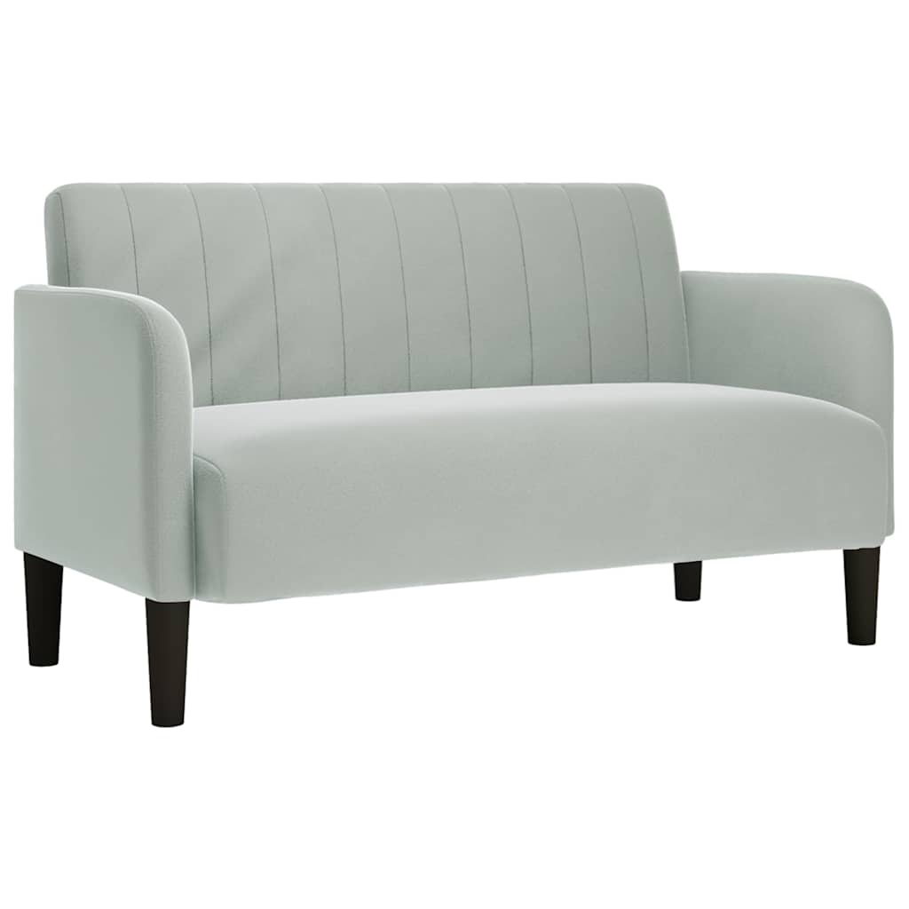 vidaXL Sofá Loveseat gris claro 109 cm terciopelo