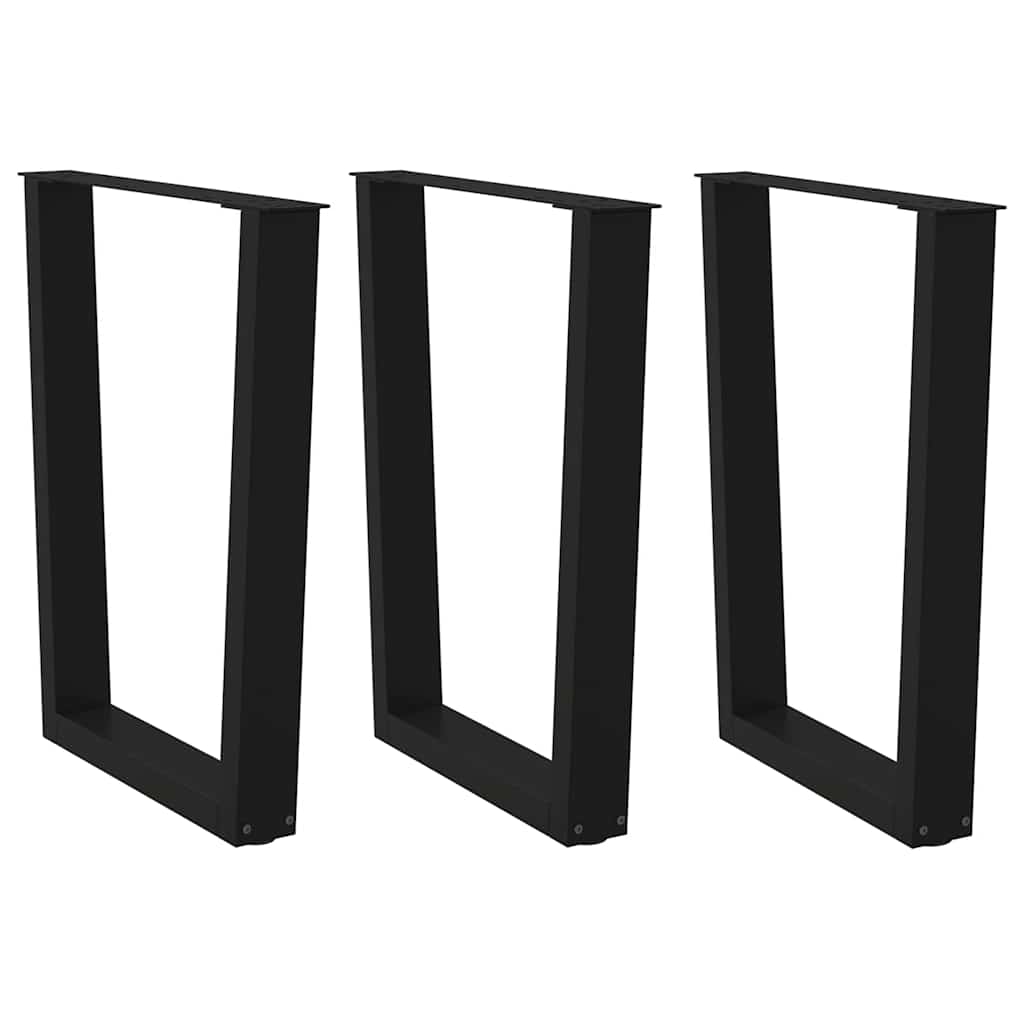 vidaXL Patas para mesa de comedor en forma de V (3 unidades) 70 x (72-73,3) cm, acero