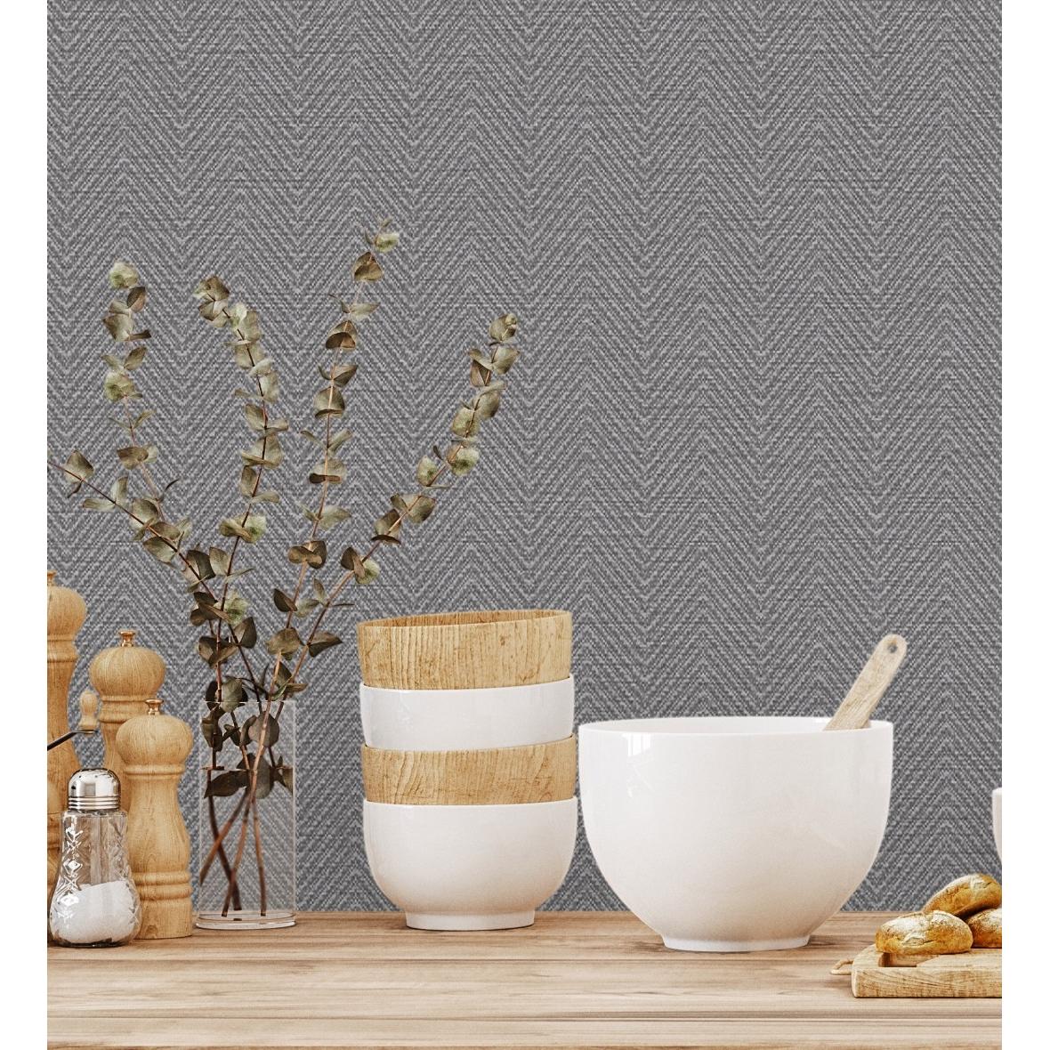 Papel pintado vinílico lavable de espigas con textura en relieve - Delhi 680978 de GAULAN - Rollo de 10 m x 1,06 m
