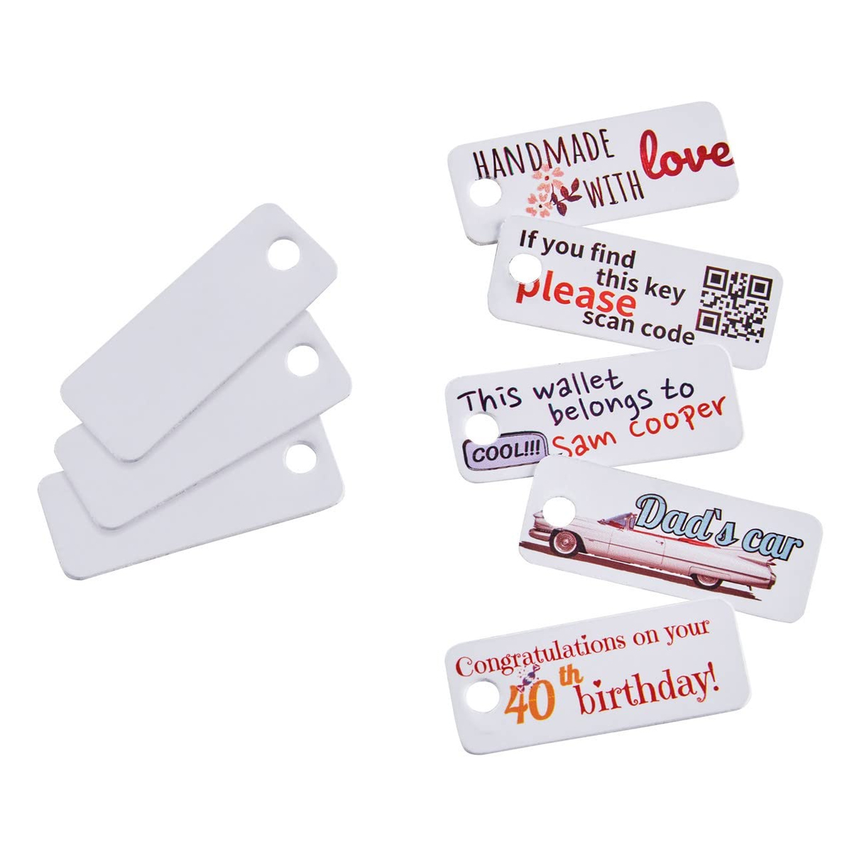 Colop e-mark® Placas Blanco Brillo PVC Perforada 45x18mm