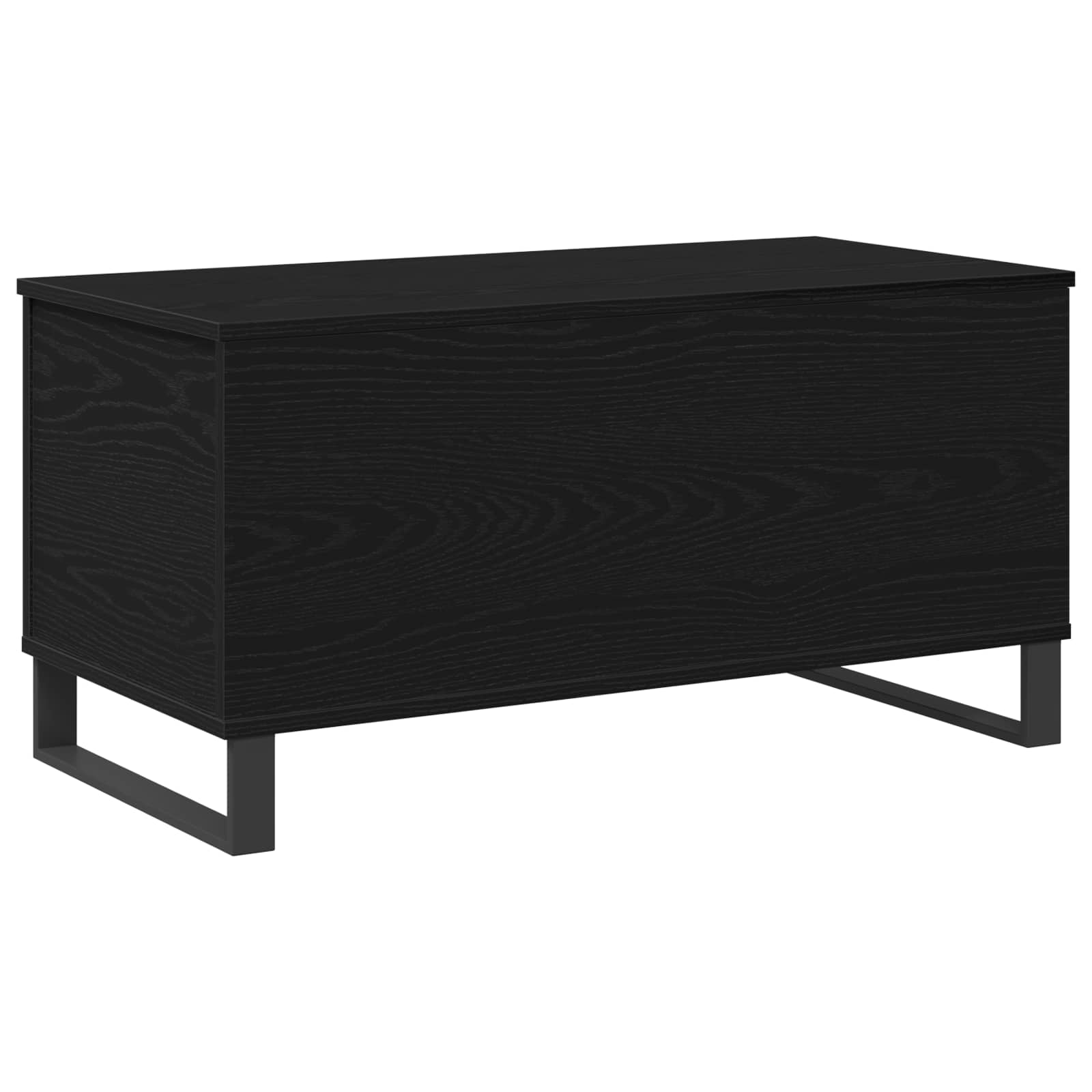 vidaXL Mesa de Café Roble Negro 90 x 44,5 x 45 cm Madera de ingeniería