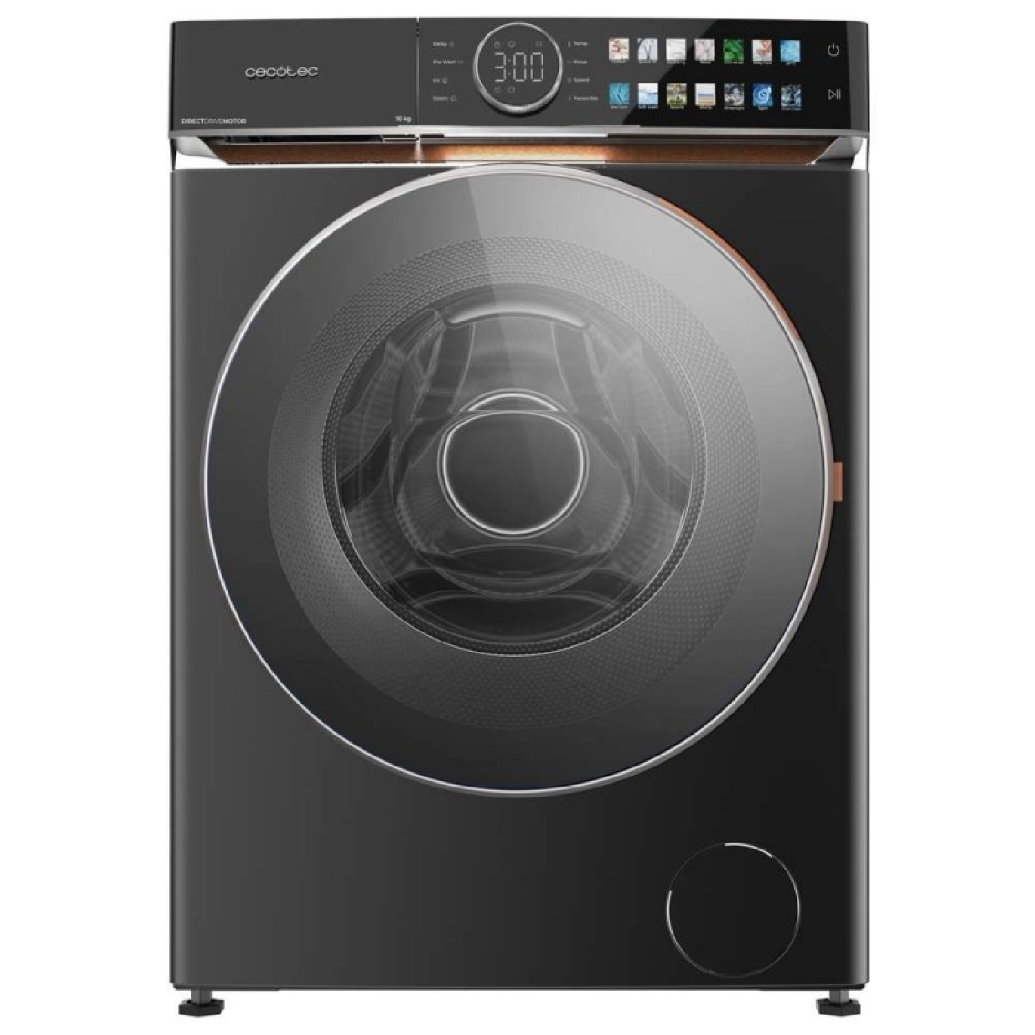 Cecotec Lavadora 10Kg Carga Frontal Bolero DressCode 10980 Direct Drive Steel A. 1400RPM, Motor Direct Drive, Bajo Consumo