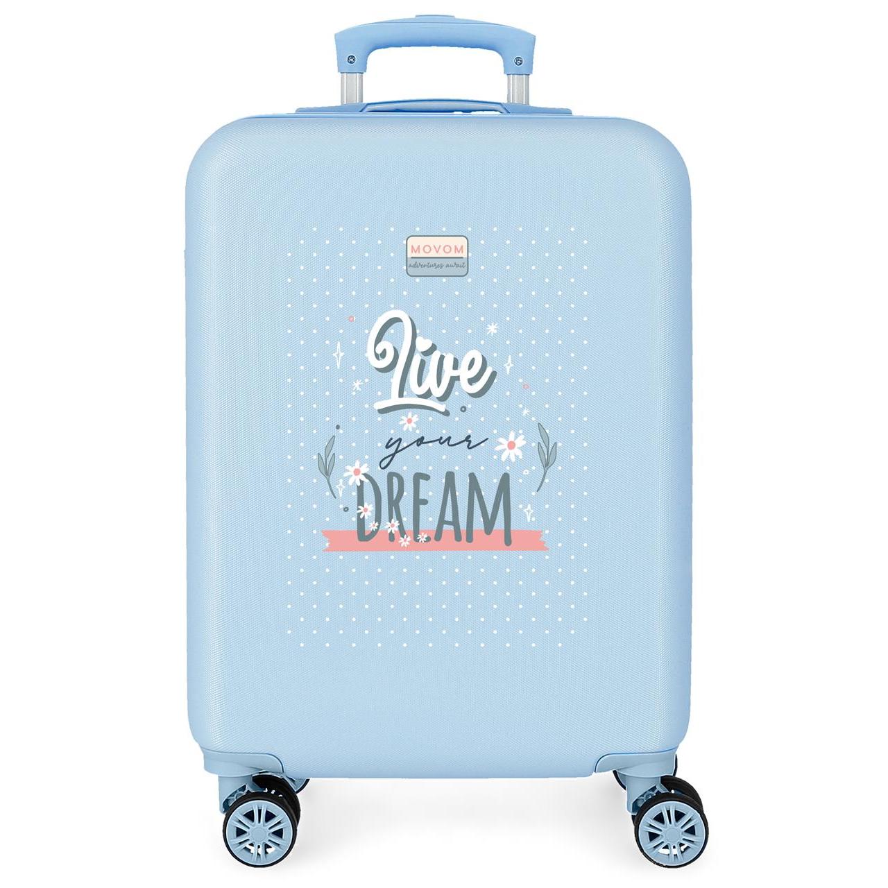 Movom Maleta De Cabina ABS Rígida Live Your Dreams Azul