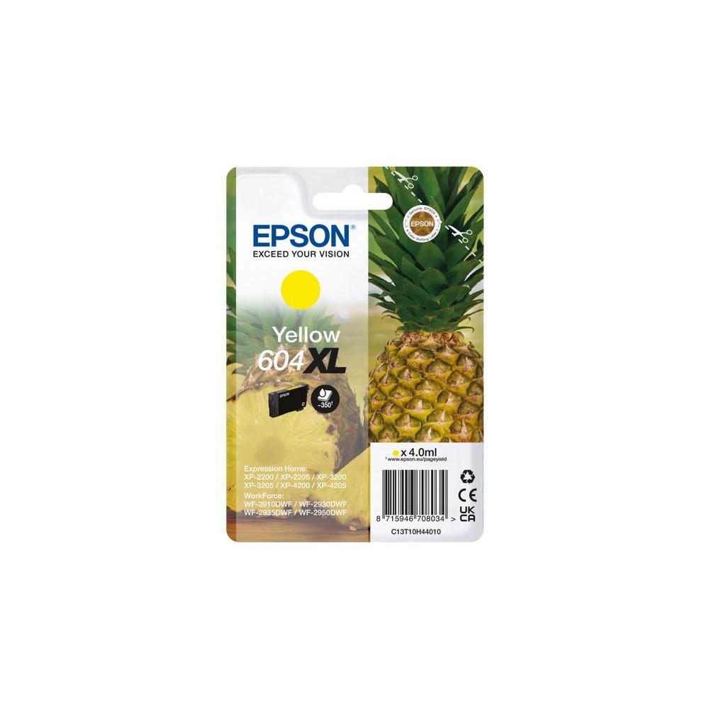 Epson - Cartucho de tinta 604XL Amarillo C13T10H44010 para impresoras Epson Expression Home y WorkForce, capacidad 10 ml, hasta 350 páginas