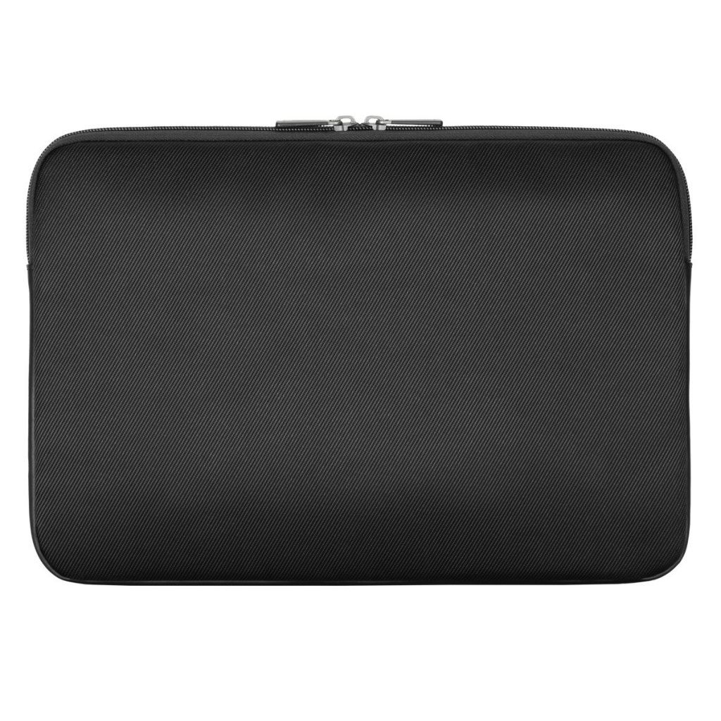 Targus - Funda para portátil Mobile Elite TBS953GL de nailon y símil piel negra, acolchada y con cremallera doble para laptops de 13 a 14 pulgadas