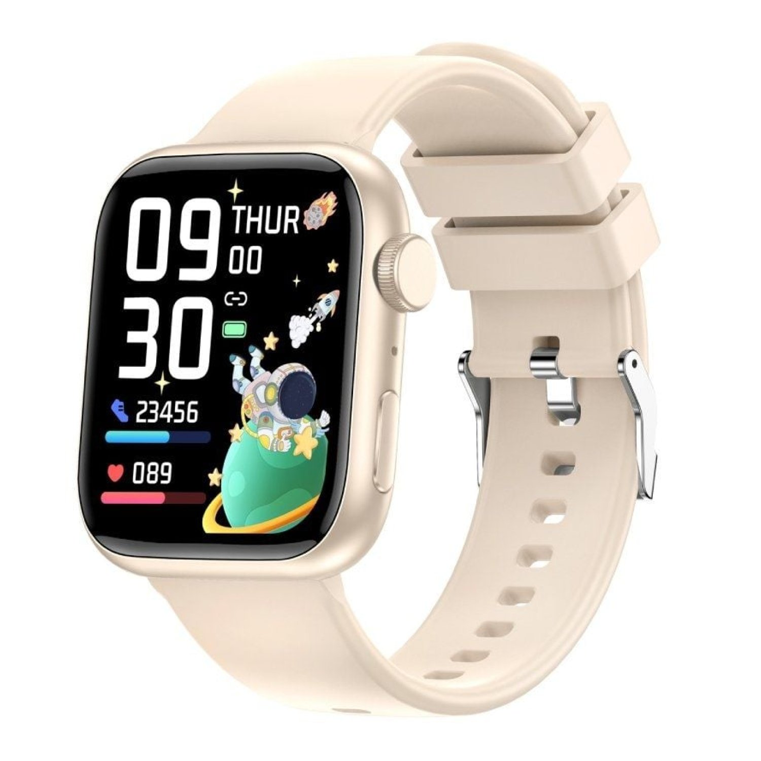 Forever iGo Watch 3 · Smartwatch · Notificaciones y Monitor FC · Marfil