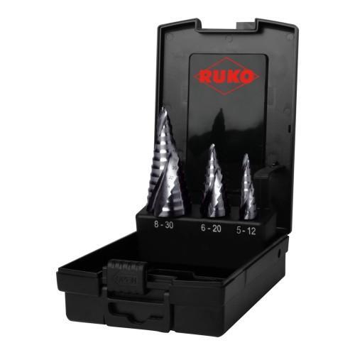 Juego de 3 brocas escalonadas ultimatecut hss runatec con flowstep®
