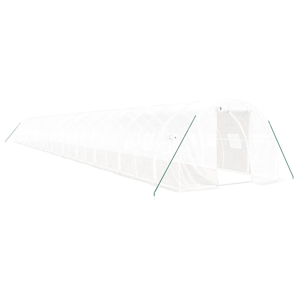 vidaXL Invernadero con estructura de acero blanco Multitalles