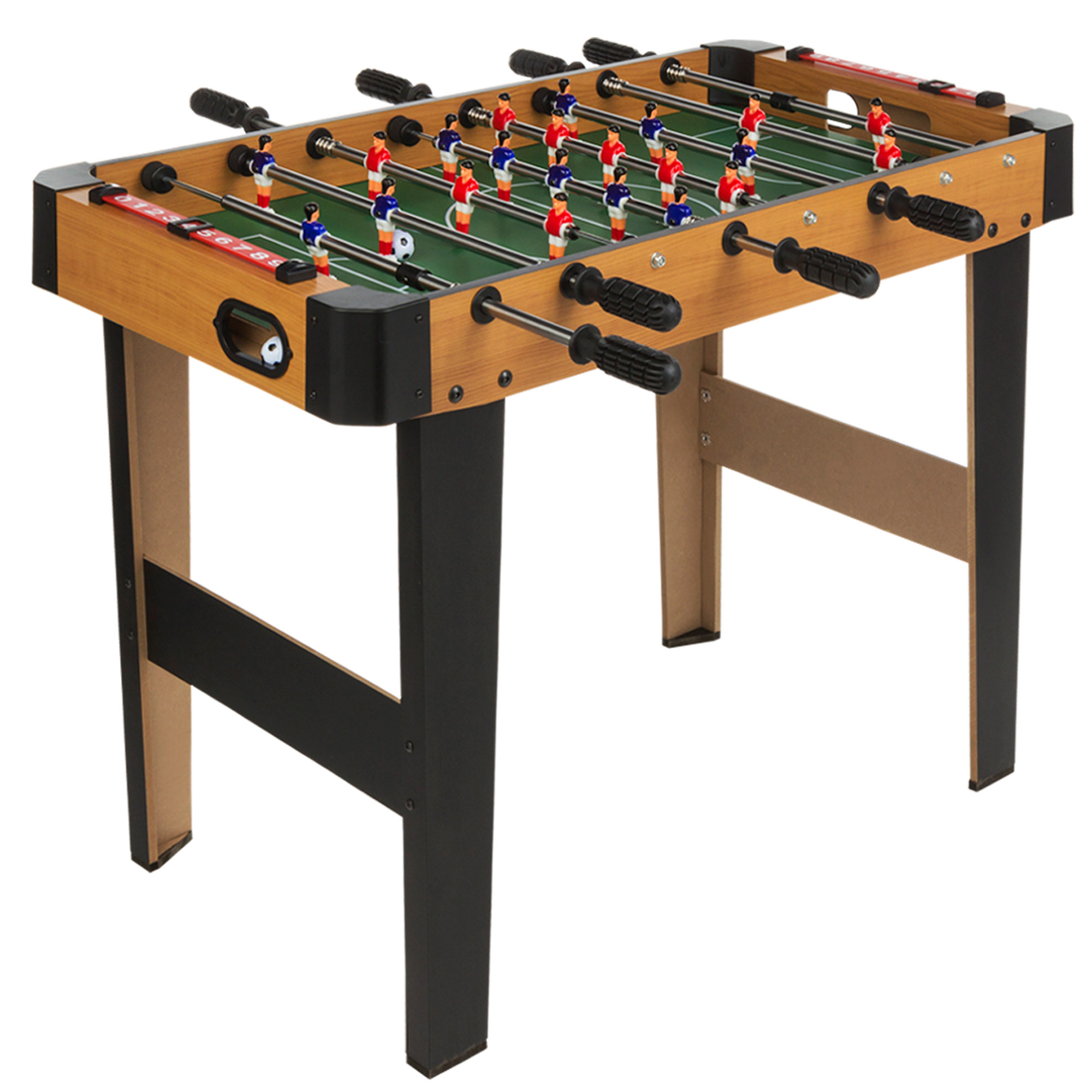 CB Games - Futbolín para niños, estructuras madera resistente, con marcadores manuales, 2-4 jugadores, distintos tamaños, futbolines, fútbol infantil, juguetes para niños, juegos de mesa, recreativos en casa