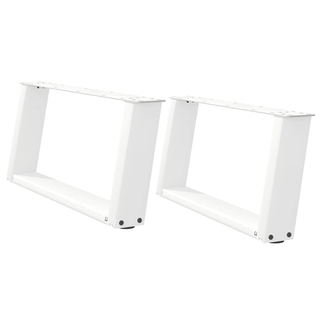 vidaXL Patas para mesa de centro en forma de U (2 unidades) 70 x (30-31) cm, acero