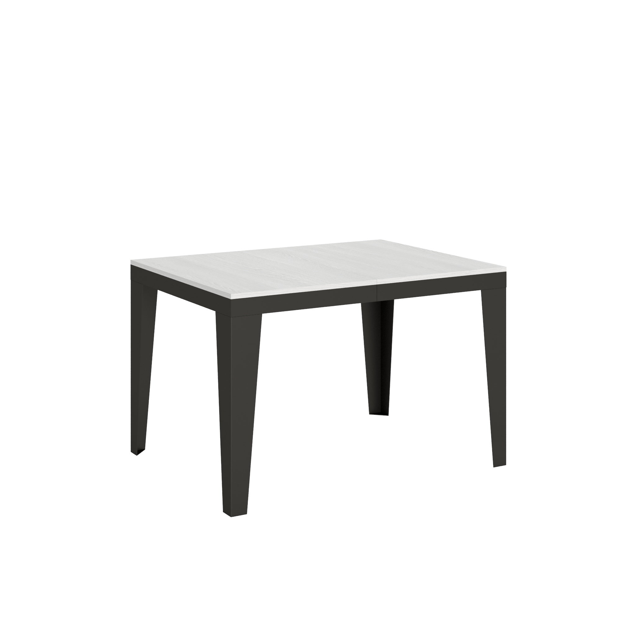 Mesa extensible 90x120/224 cm Flame Evolution Estructura Fresno Blanco Antracita - Itamoby