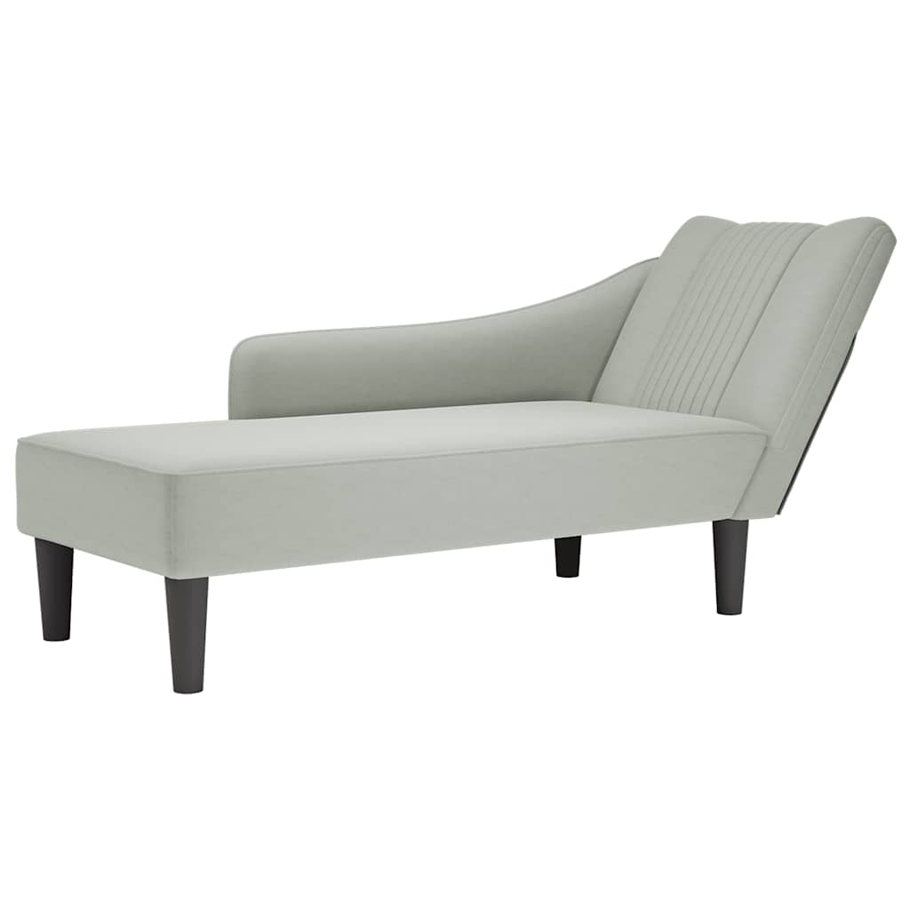 vidaXL Chaise longue con reposabrazos derecho terciopelo oscuro en color Verde oscuro/Azul/Gris oscuro y más