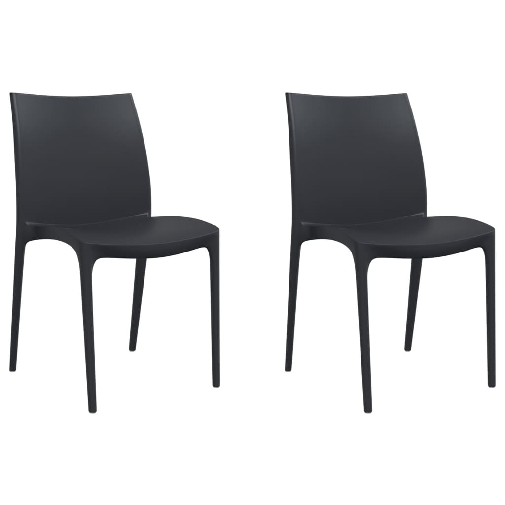 vidaXL Sillas de jardín 2 uds polipropileno 50x46x80 cm
