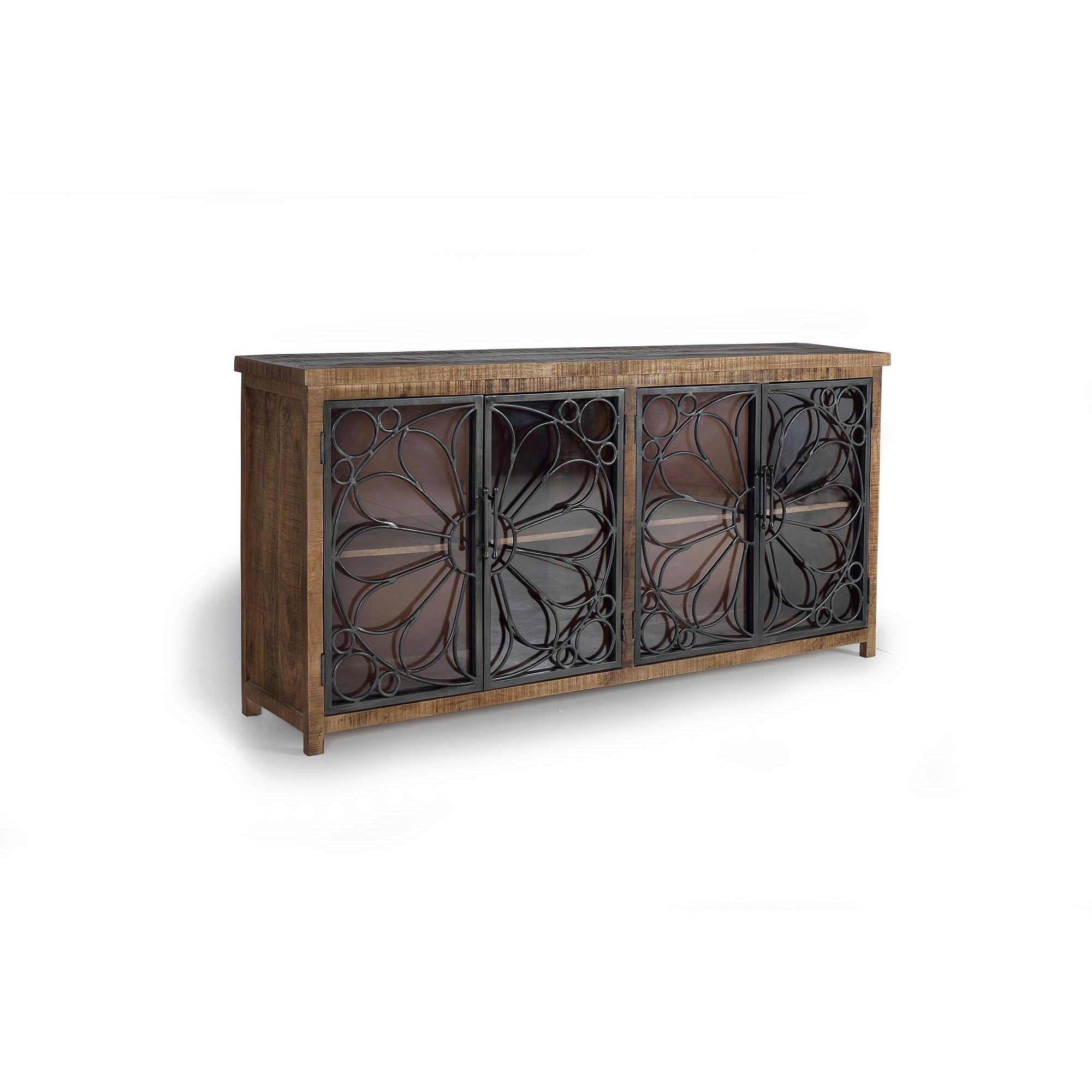 Aparador de madera de mango y toques en metal negro