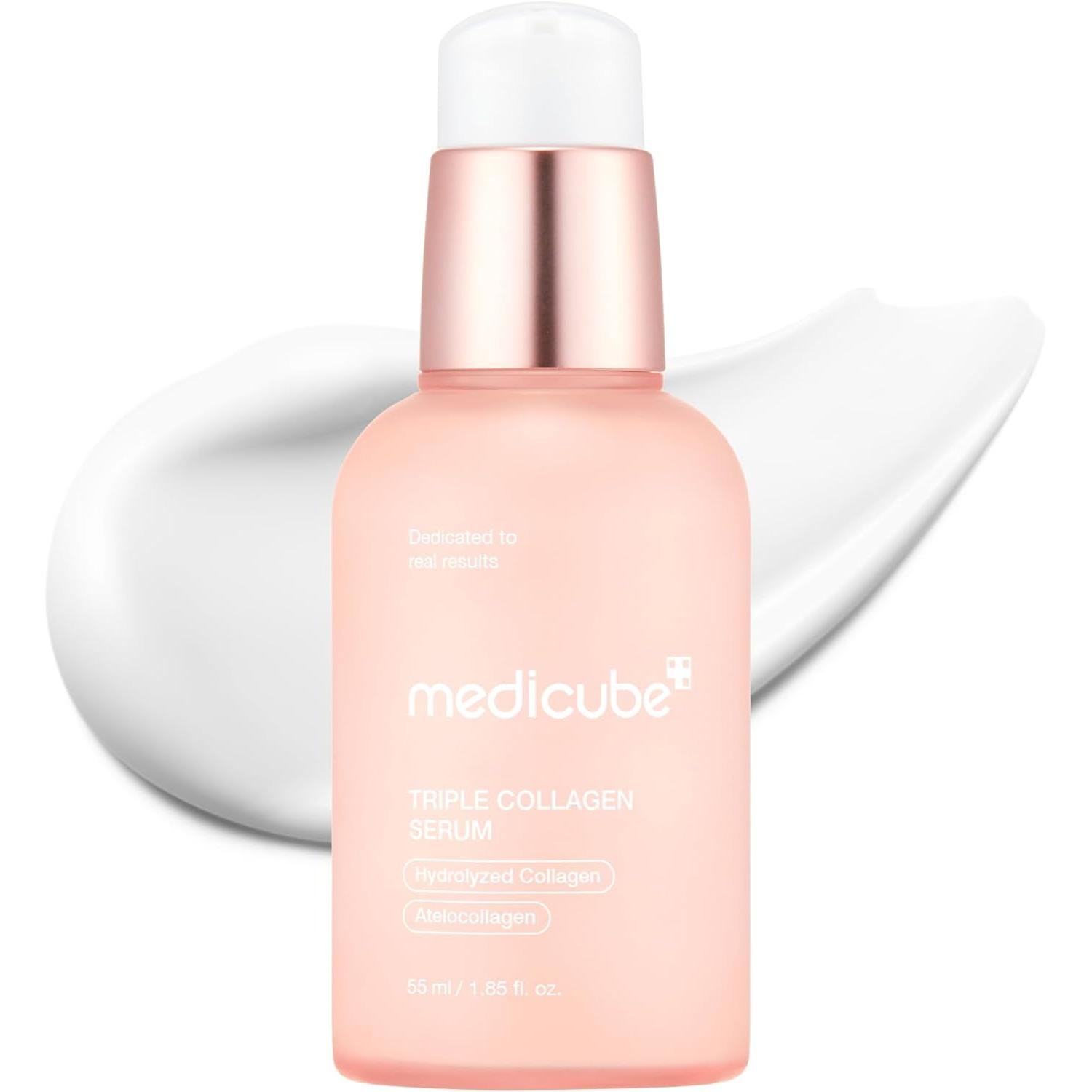 Medicube Triple Collagen Serum Colágeno 55ml suero rico en nutrientes que mejora la elasticidad de la piel y le otorga un brillo radiante.
