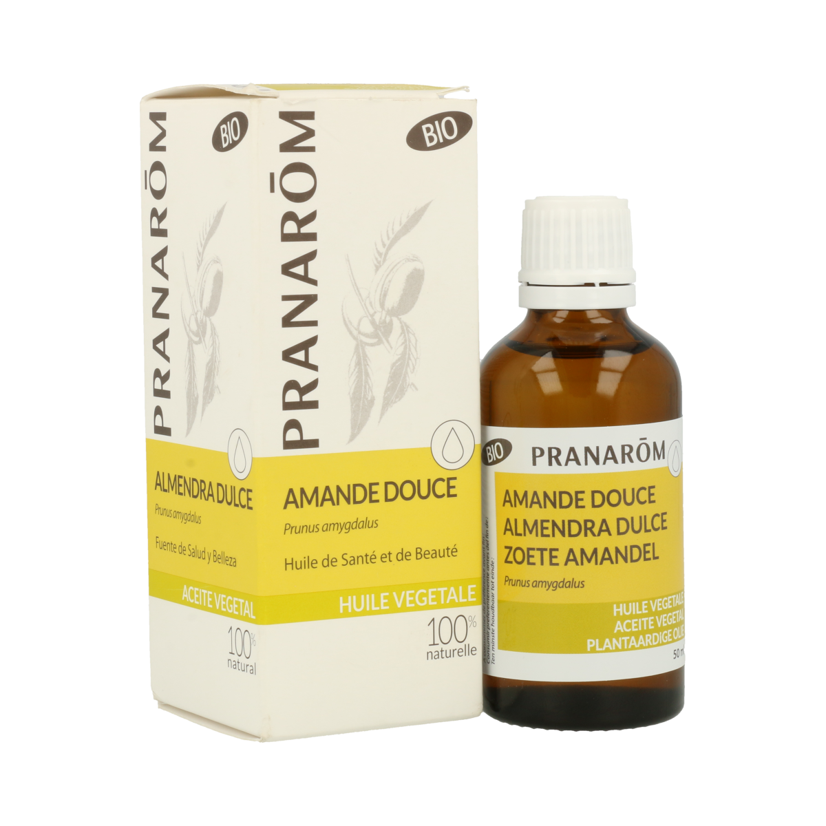 Aceite Vegetal de Almendra Dulce 50 ml de aceite esencial Pranarom