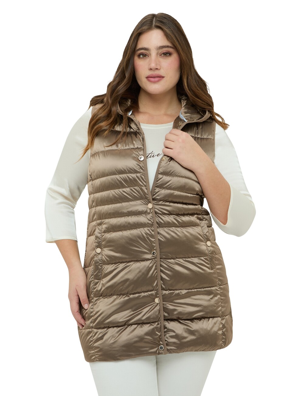 Fiorella Rubino - Chaleco acolchado con capucha