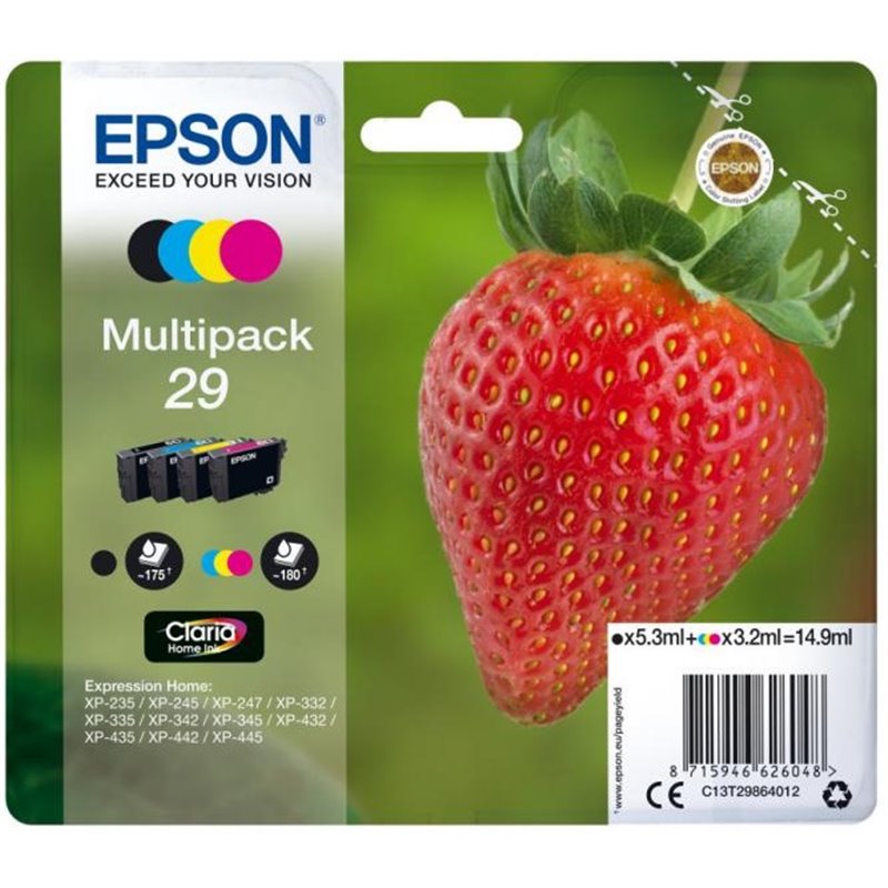 Epson Tinte Erdbeere Multipack 4er-Pack C13T29864012
