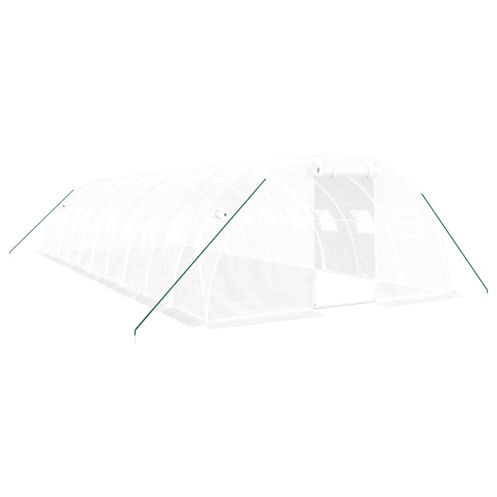 vidaXL Invernadero con estructura de acero blanco Multitalles