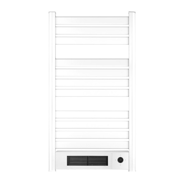 ABRILA - Vélez - Toallero Eléctrico Calefactor Cerámico Blanco 2000W PTC | 2 Modos de Calefacción | Control Remoto | Temporizador 24h | Indicador de Temperatura | Blanco