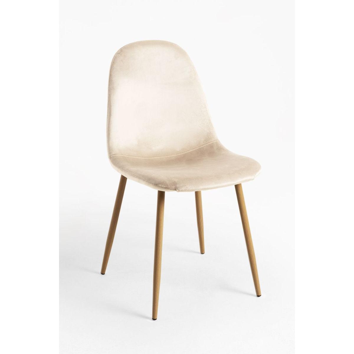 Regalos Miguel - Packs Sillas Comedor - Pack 4 Sillas Teok Terciopelo - Beige