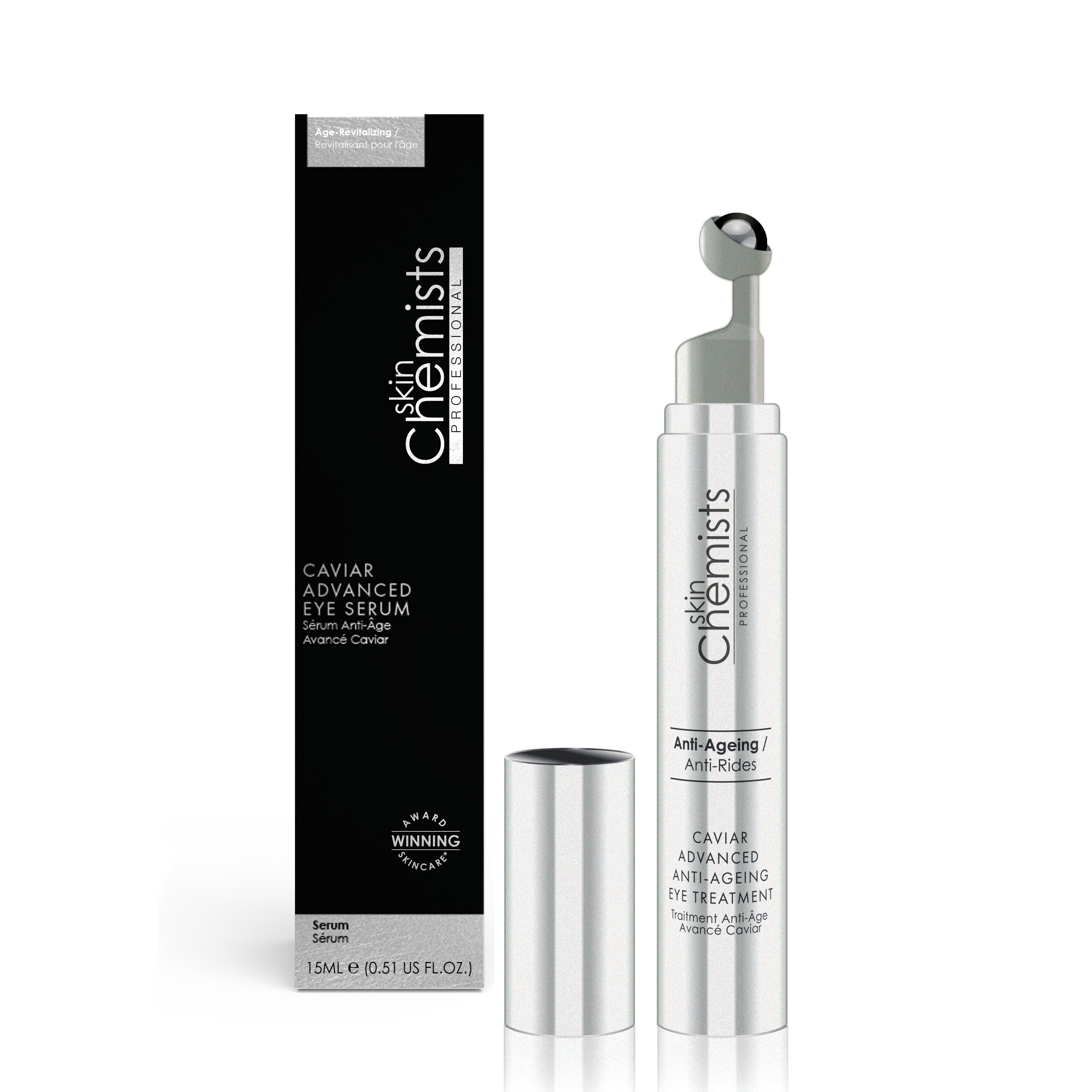 skinChemists Sérum Contorno de Ojos de Caviar Roll-On 15ml Anti-edad e Iluminador