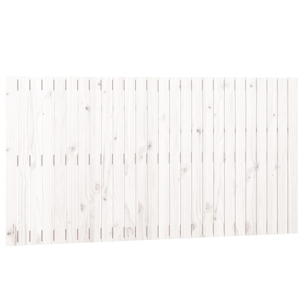 vidaXL Cabecero de cama de pared madera maciza pino blanco 166x3x90 cm