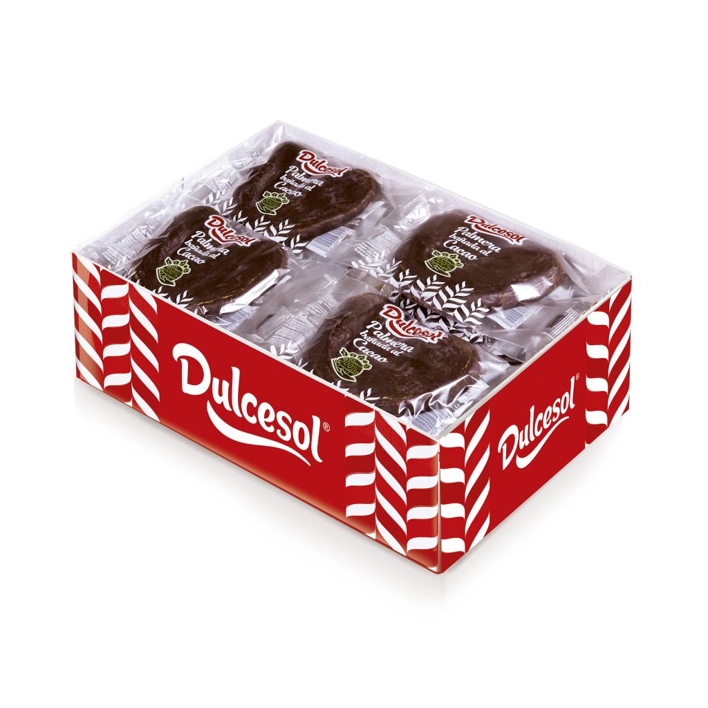 Dulcesol Palmeras Gigantes de Chocolate o de Cebra. Caja de 2kg. Envueltas individualmente. Producto de pastelería y repostería.