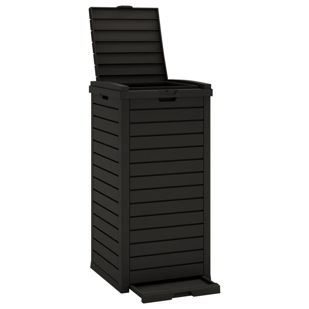 vidaXL Cubo de basura de exterior polipropileno 41x41x86 cm Color Negro,  Marrón, y mas