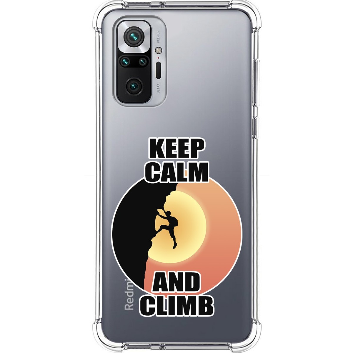 Tumundosmartphone Funda Silicona Antigolpes para Xiaomi Redmi Note 10 Pro diseño Hombre Escalada Dibujos