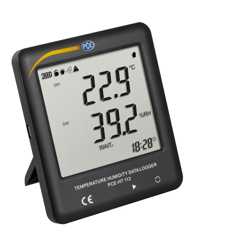 PCE Termohigrómetro PCE-HT 112 Medición de Temperatura y Humedad Pantalla LCD USB