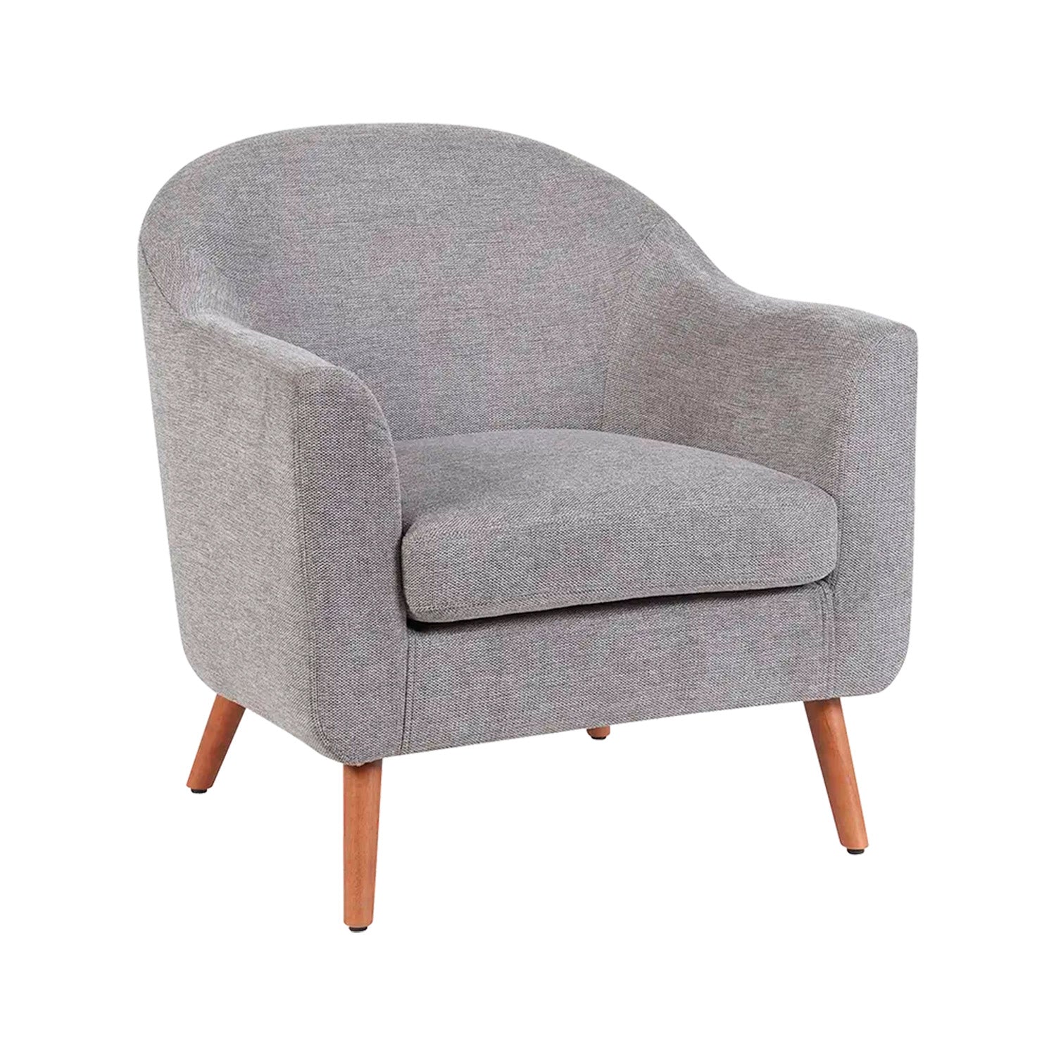 Sillón tapizado en tela nelda claro  gris para hogar moderno mueble de almacenaje  - Homekit