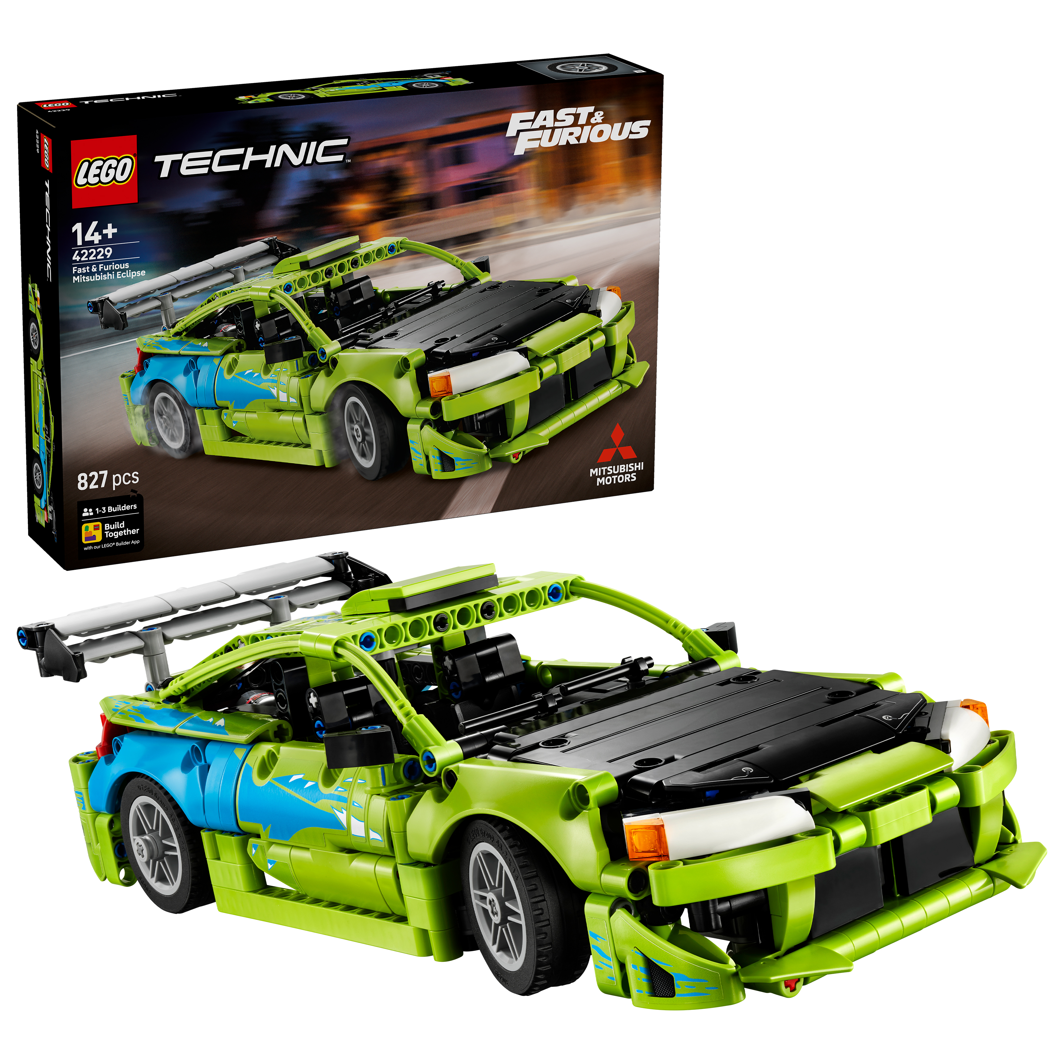LEGO® 42229 Technic Coche Mitsubishi Eclipse de Fast and Furious - Maqueta de Coche