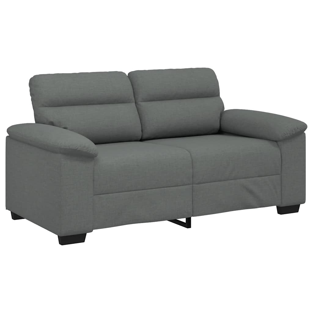 vidaXL Sofá de 2 plazas de tela gris oscuro 160x81x84 cm