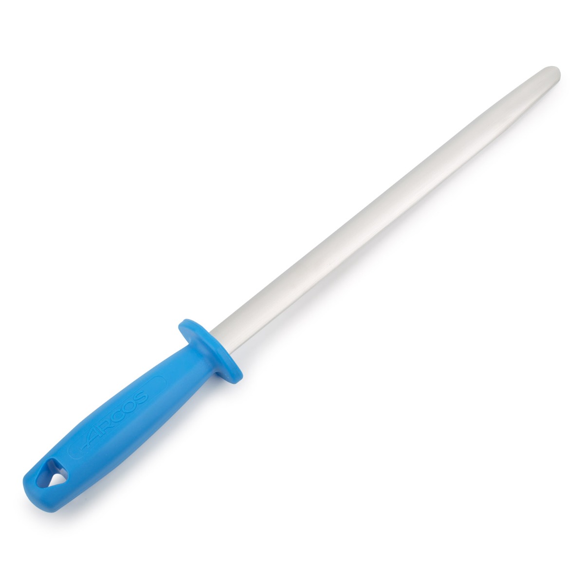 Arcos Serie Chairas - Chaira Afilador manual de cuchillos - Cuerpo de Grano Extrafino ovalada de 300 mm - Mango de Polipropileno color azul