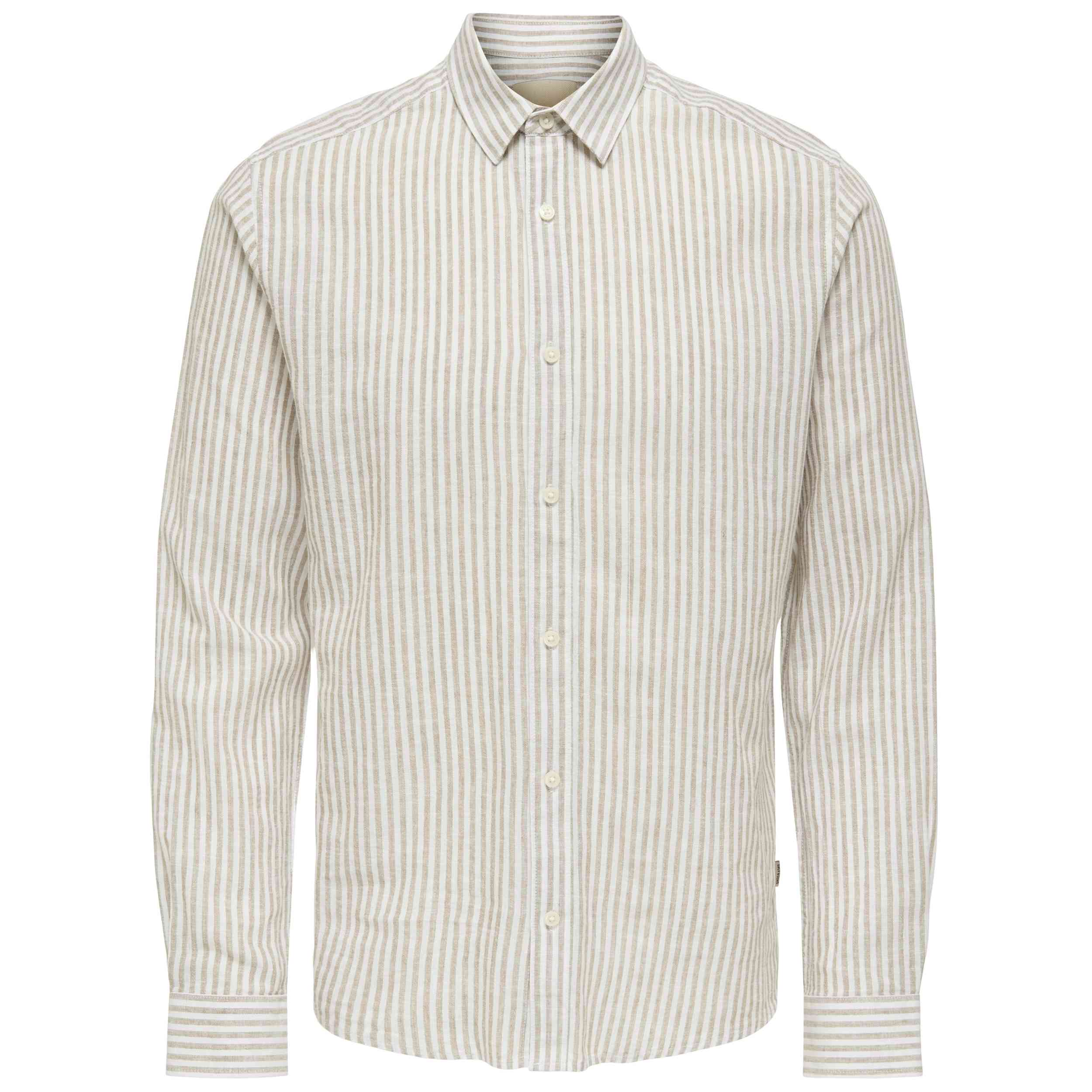 Camisa Only & Sons Onscaiden Life Ls Str Linenblend660 Noos