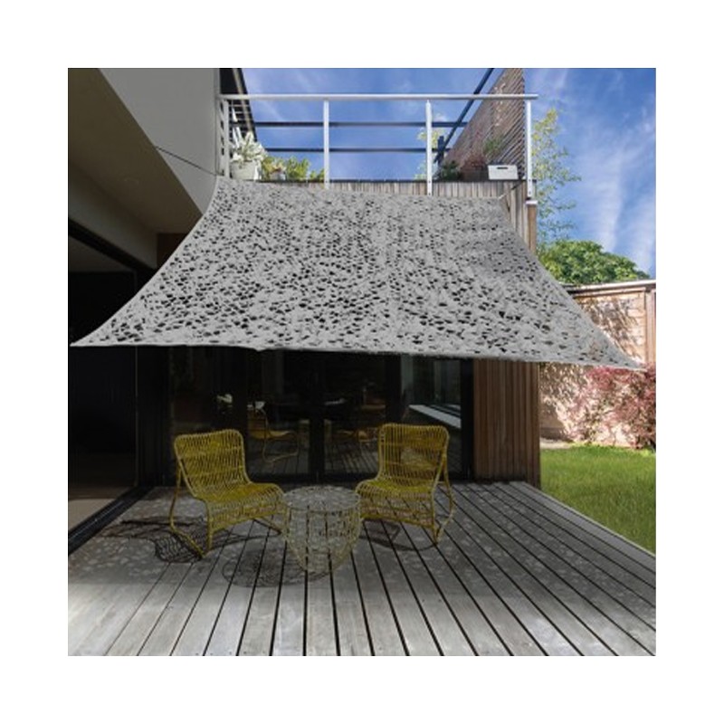 Suinga Toldo Impermeable Exterior Camuflaje Reversible Blanco | Toldo Vela Sombra Rectangular 3x4 m | Toldos Patio Exterior Jardin UV
