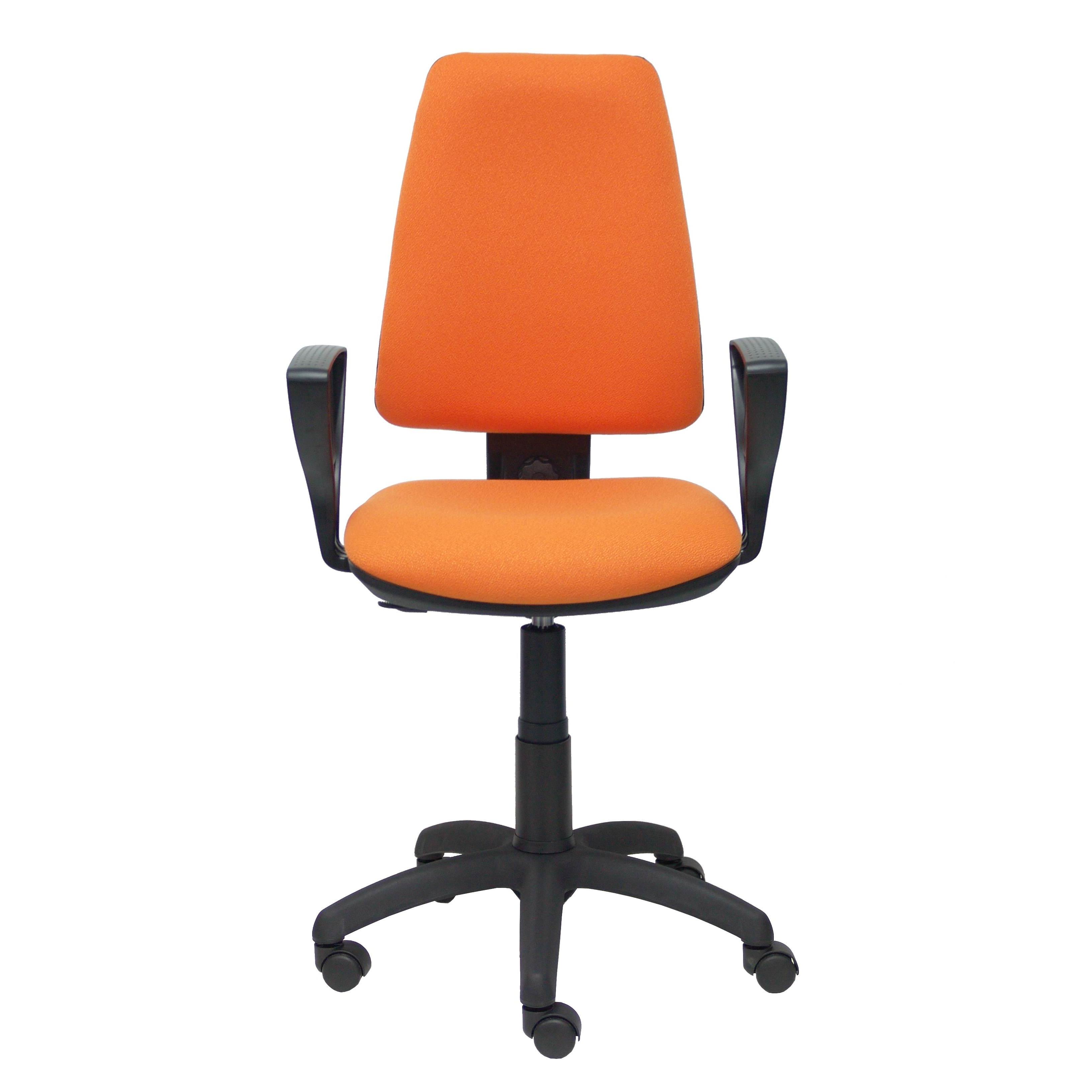 Silla de Oficina Ergonómica Piqueras Y Crespo con Brazos Fijos Regulables BALI Naranja