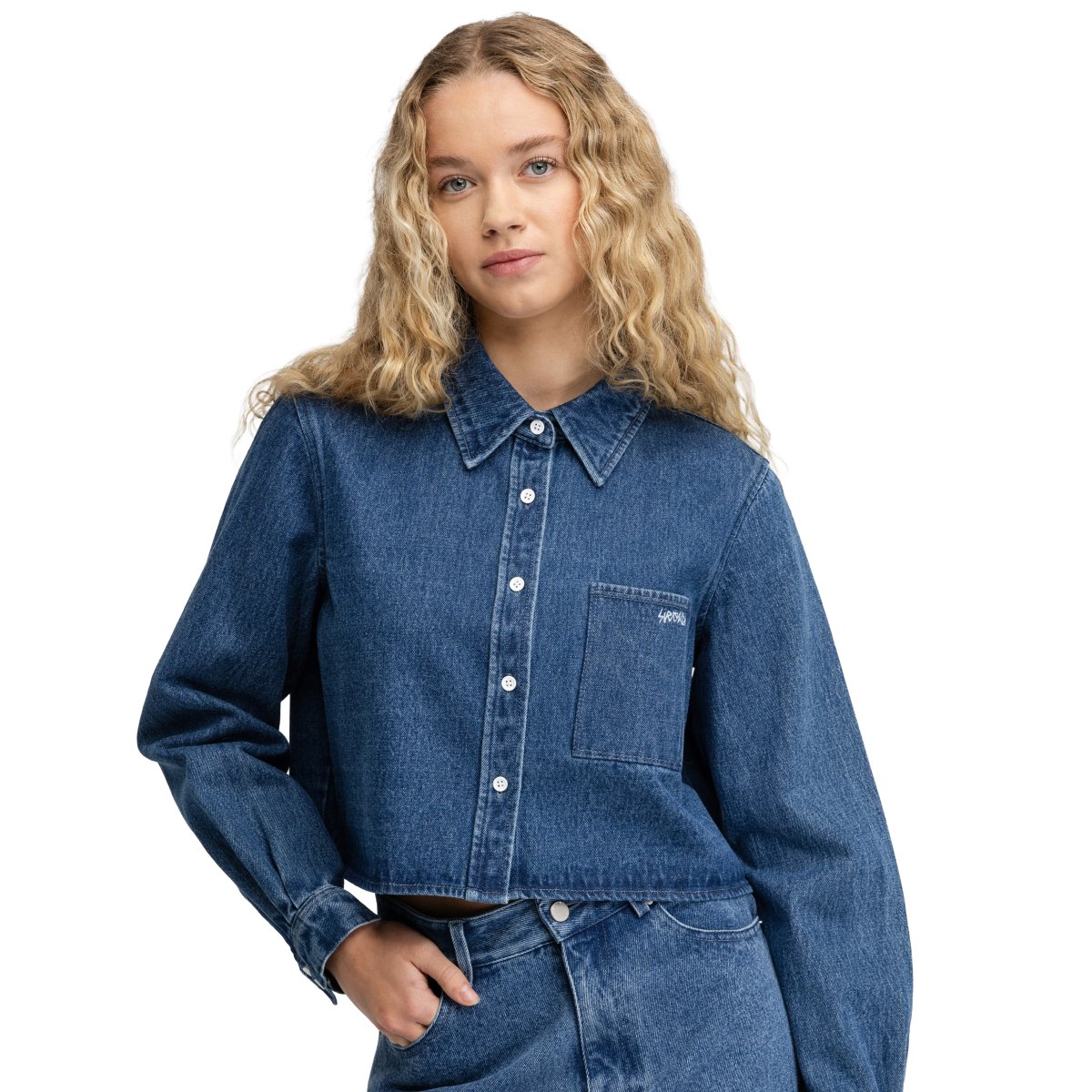SIROKO - Camisa crop vaquera para mujer Siroko Nimes-W Blue_