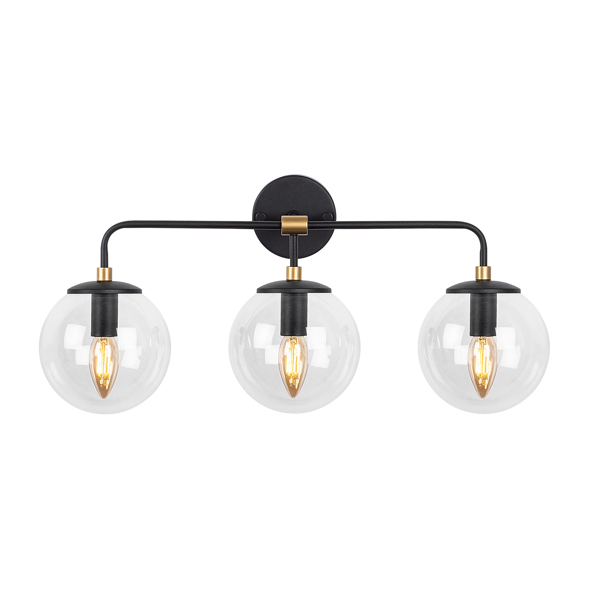 Aplique de pared WELLHOME , Estructura de metal Color Negro