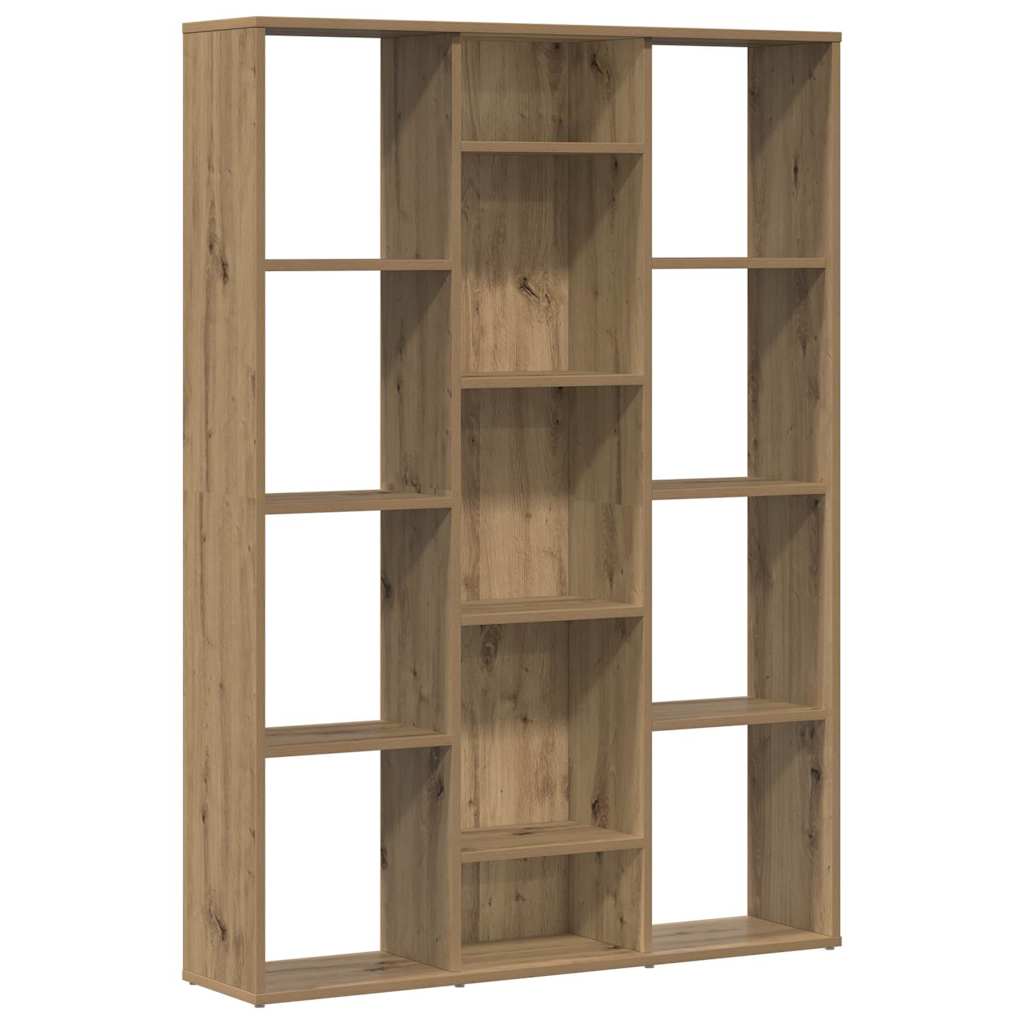 vidaXL Divisor espacio/estantería aglomerado roble artesanal
