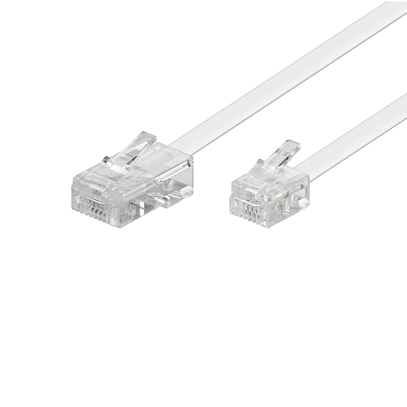 CABLEPELADO Cable telefonico RJ11 a RJ45 | Cable de Datos para Red Ethernet | Cable Modular 8P4C | Apto para Módem Rúter Fax ISDN DSL VDSL Internet | Blanco | 10 Metros