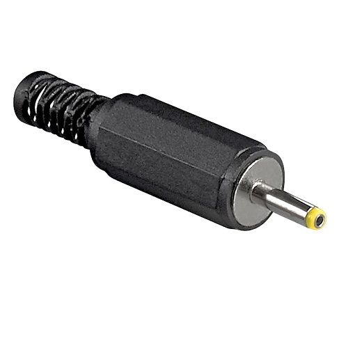 Conector alimentacion DC 0.75 mm x 2.4 mm Negro