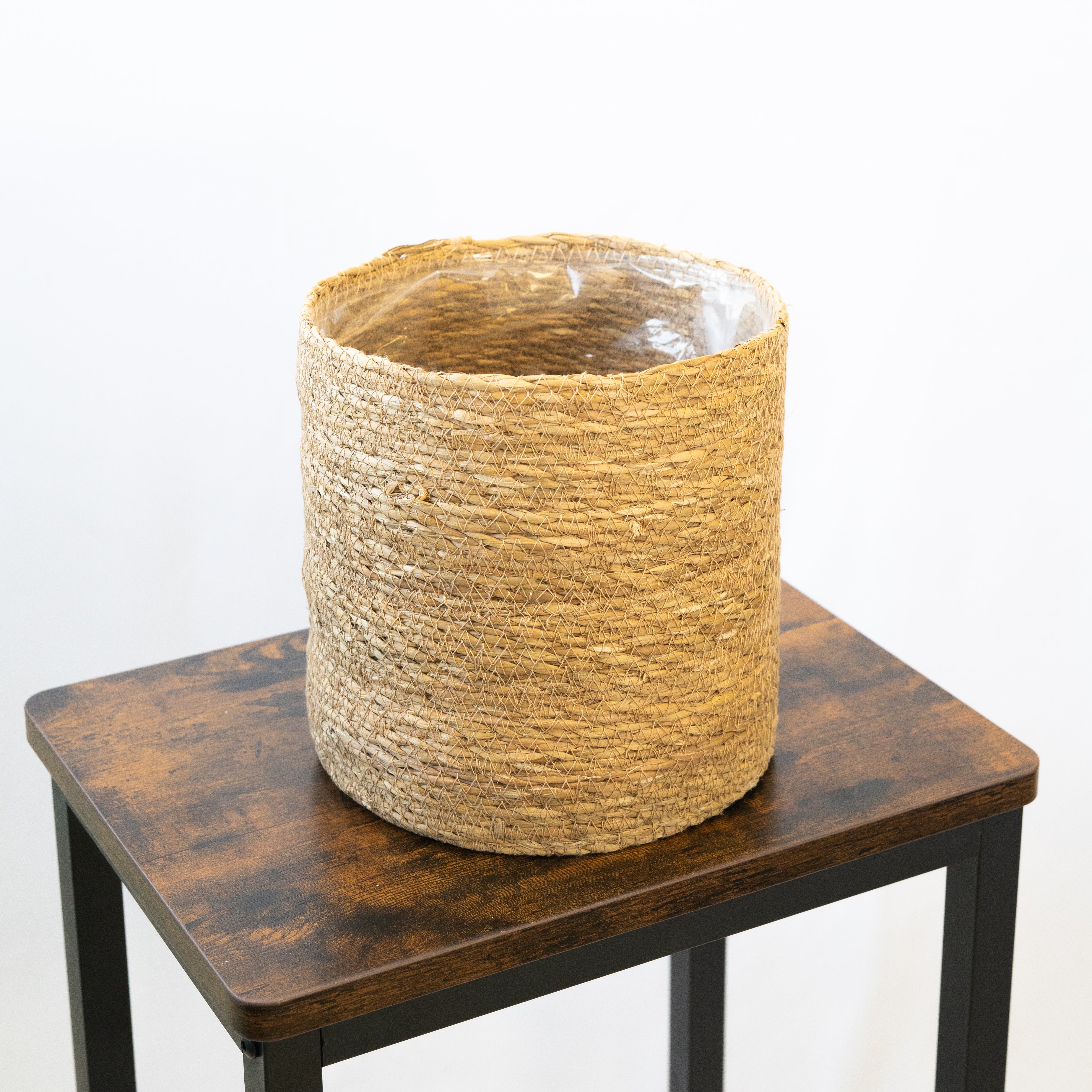 SMPLY. Macetero Semirígido Redondo 15x15cm | Cesta para Macetas y Tiestos | Yute Natural