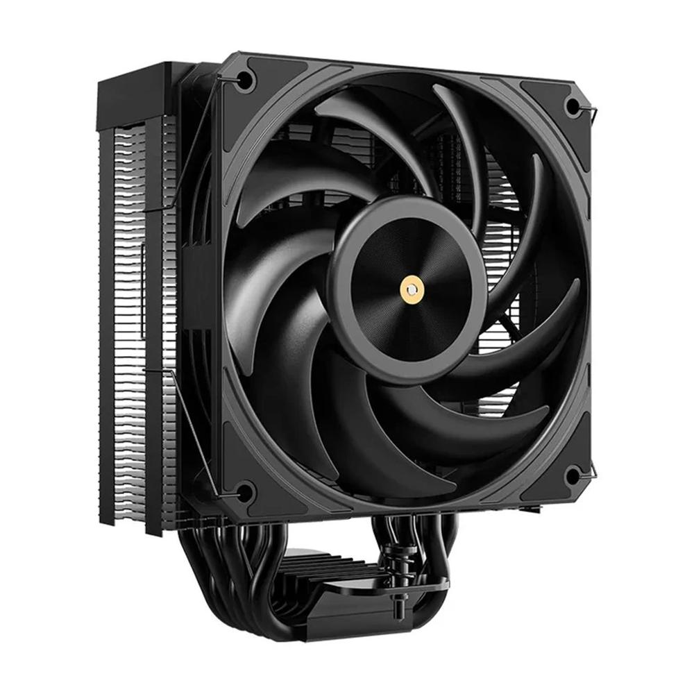 Hiditec - Disipador CPU DC10 Pro PWM con 6 heatpipes de cobre y ventilador de 120 mm para Intel LGA 1851–1150 y AMD AM5–AM2, 220 W TDP, negro