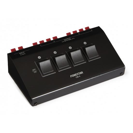 Fonestar Selector de Altavoces 4 Vías Estéreo para 4 Pares de Bafles Alta Calidad