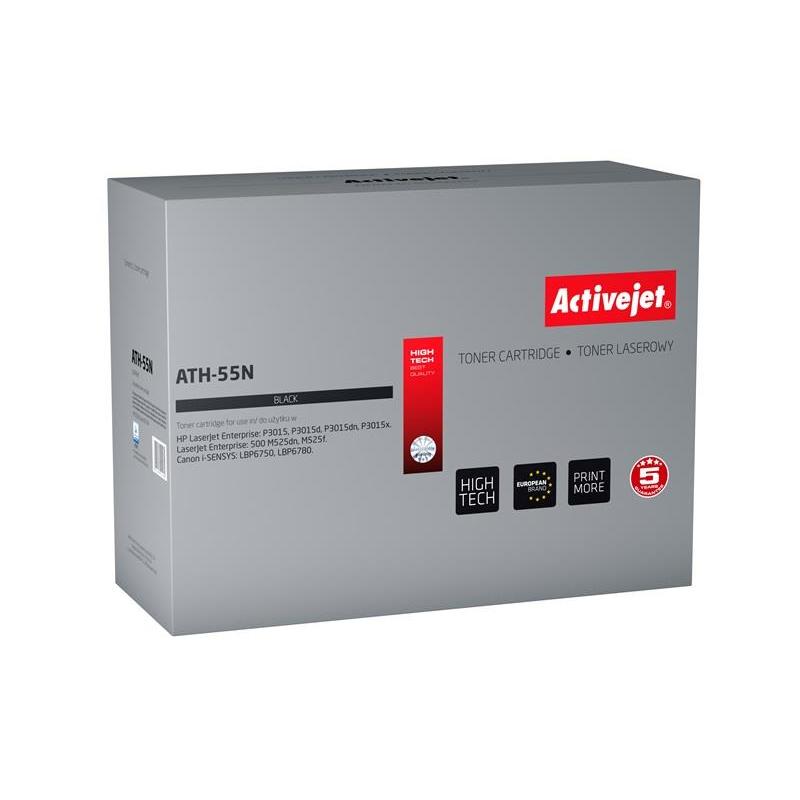Activejet Toner Cartridge CE255A (55A) for HP, Black, High Yield (XL), 6000 Pages, Single Pack, Supreme Quality